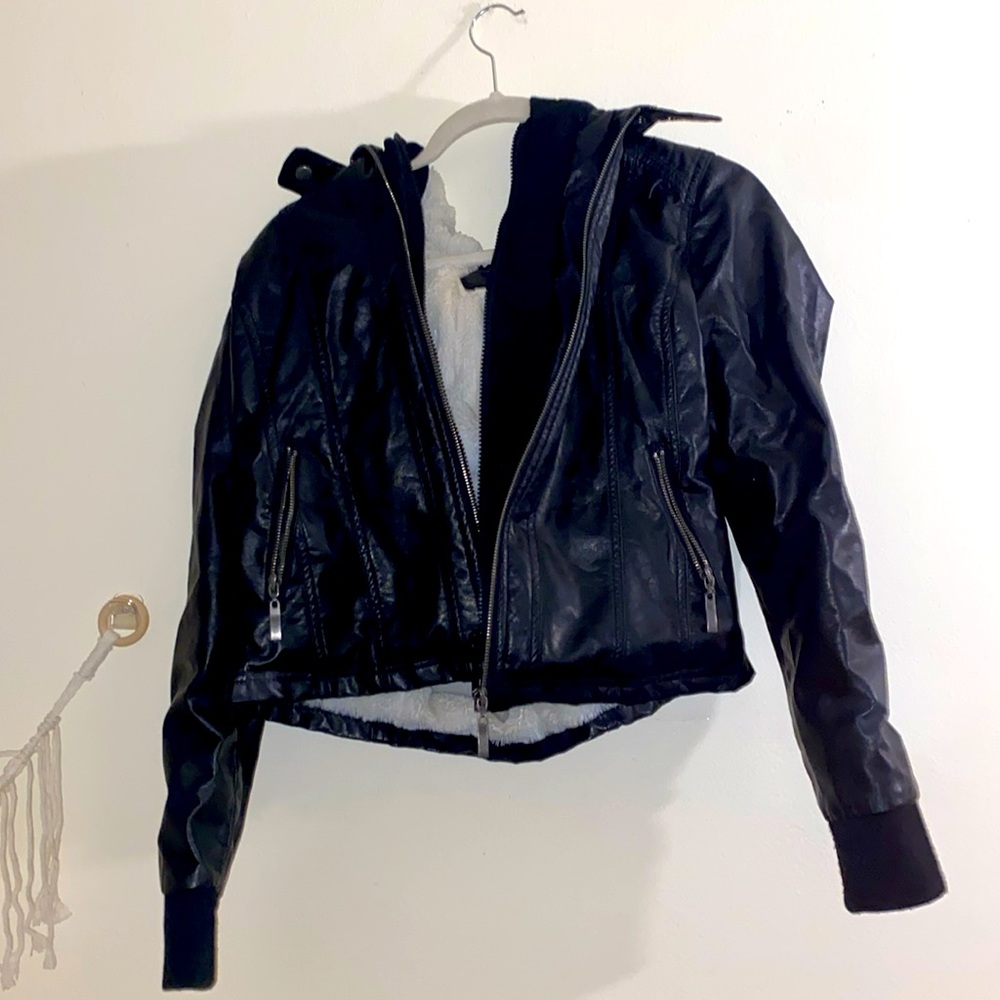 Hot Topic leather fur jacket